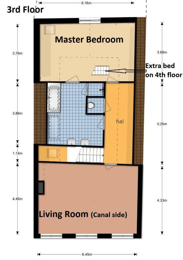 אוטרכט Large Historical Apartment & Canal Terrace מראה חיצוני תמונה